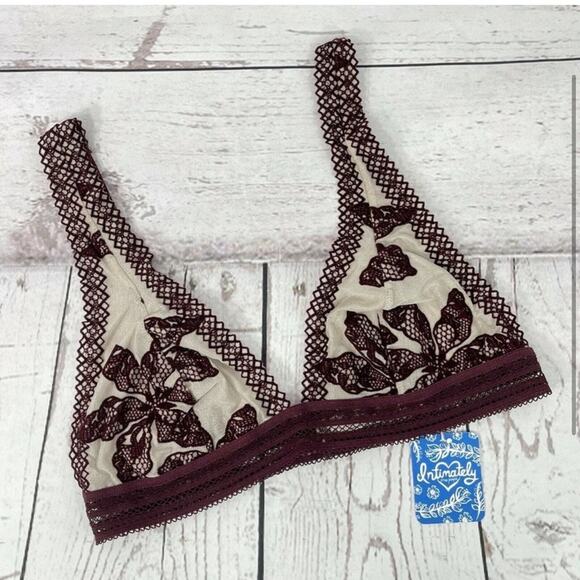 Free People Intimately XS Alia Bralette Floral Lace Bundle of 2 - Picture 8 of 11